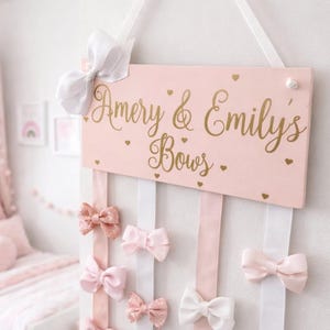 Personalized Hair Bow Holder: Girls' Hair Accessories Organizer
