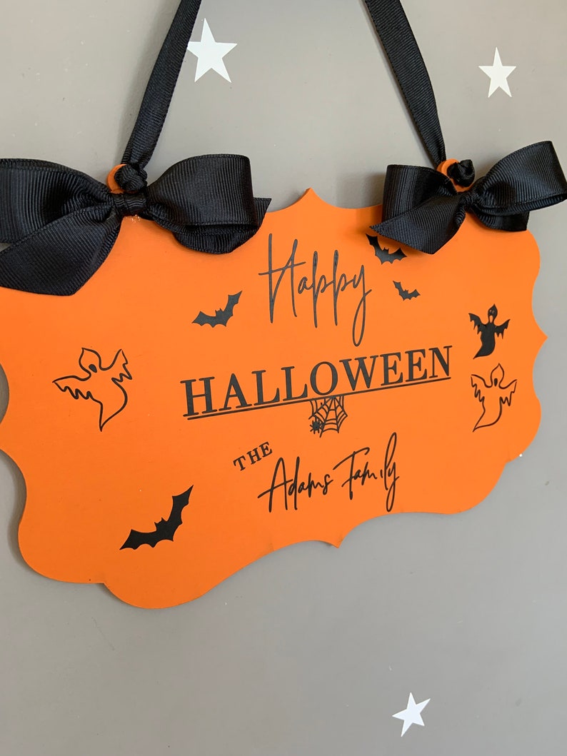 Halloween decor Halloween door sign Halloween decorations image 3