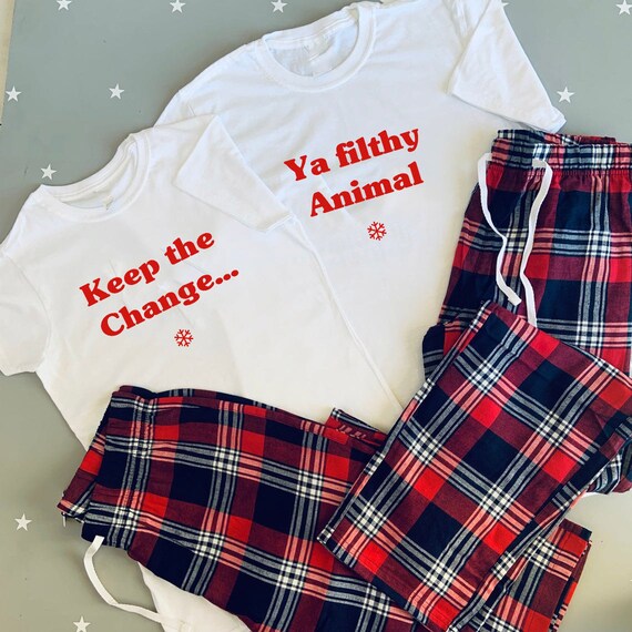 funny matching couples pajamas