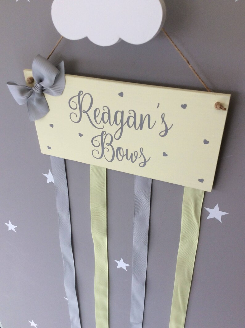 Hair bow organiser Bow organiser Hair bow holder personalised