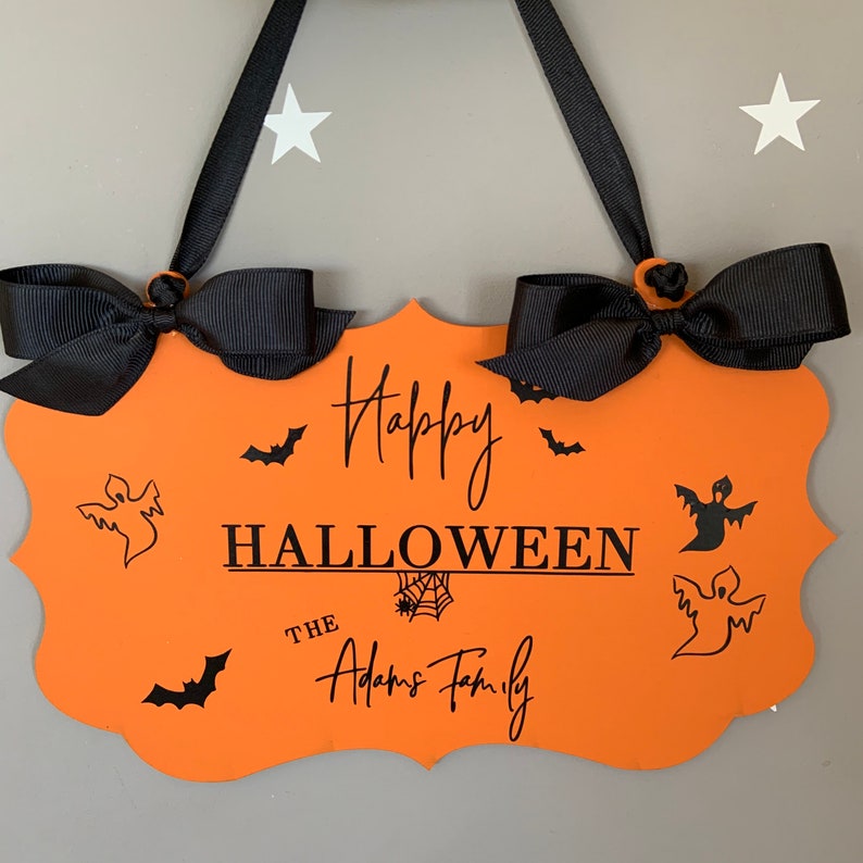 Halloween decor Halloween door sign Halloween decorations image 2