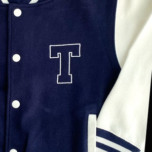 Veste de baseball pour enfant, veste letterman pour enfant, veste universitaire pour enfant, veste de style universitaire pour enfant, veste personnalisée pour enfant image 9