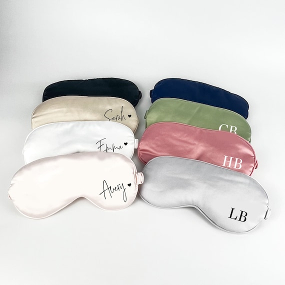 Custom Satin Eye Mask & Scrunchie Set: Bridesmaid Proposal Gift