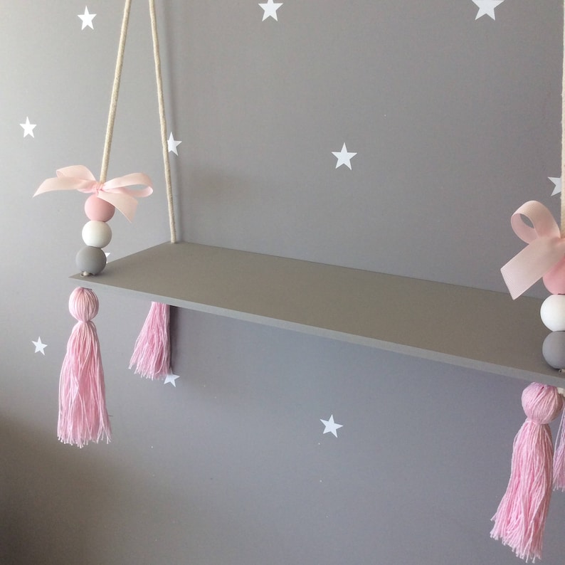 Hanging shelf tassel shelf floating shelf Nordic style shelf Etsy