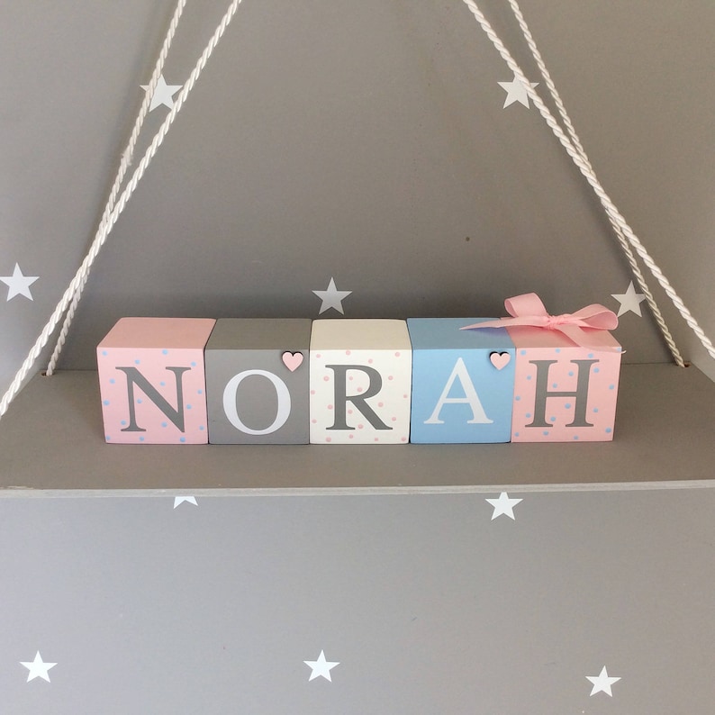Name blocks nursery decor Etsy