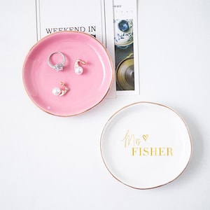 Mrs ring dish new bride gift