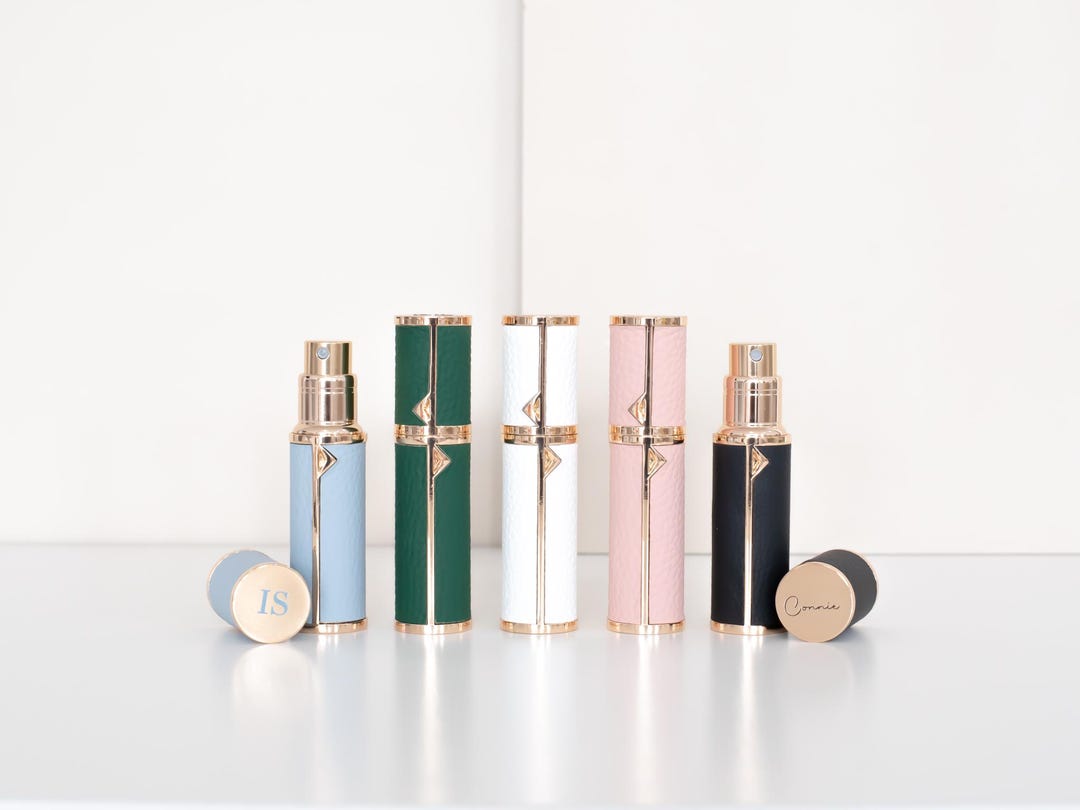 Flacon de parfum de voyage personnalisé - Atomiseur rechargeable avec nom personnalisé ou initiales - Cadeau pour elle, demoiselle d'honneur,