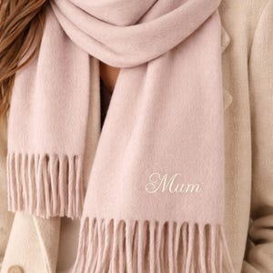 Bufanda mullida extragrande personalizada – Accesorio de invierno bordado