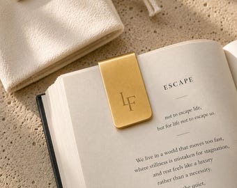 Segnalibro personalizzato / Segnalibro in acciaio inossidabile inciso / Segnalibro con iniziale personalizzata / Segnalibro in metallo / Regalo per lettori / Regalo per amanti dei libri