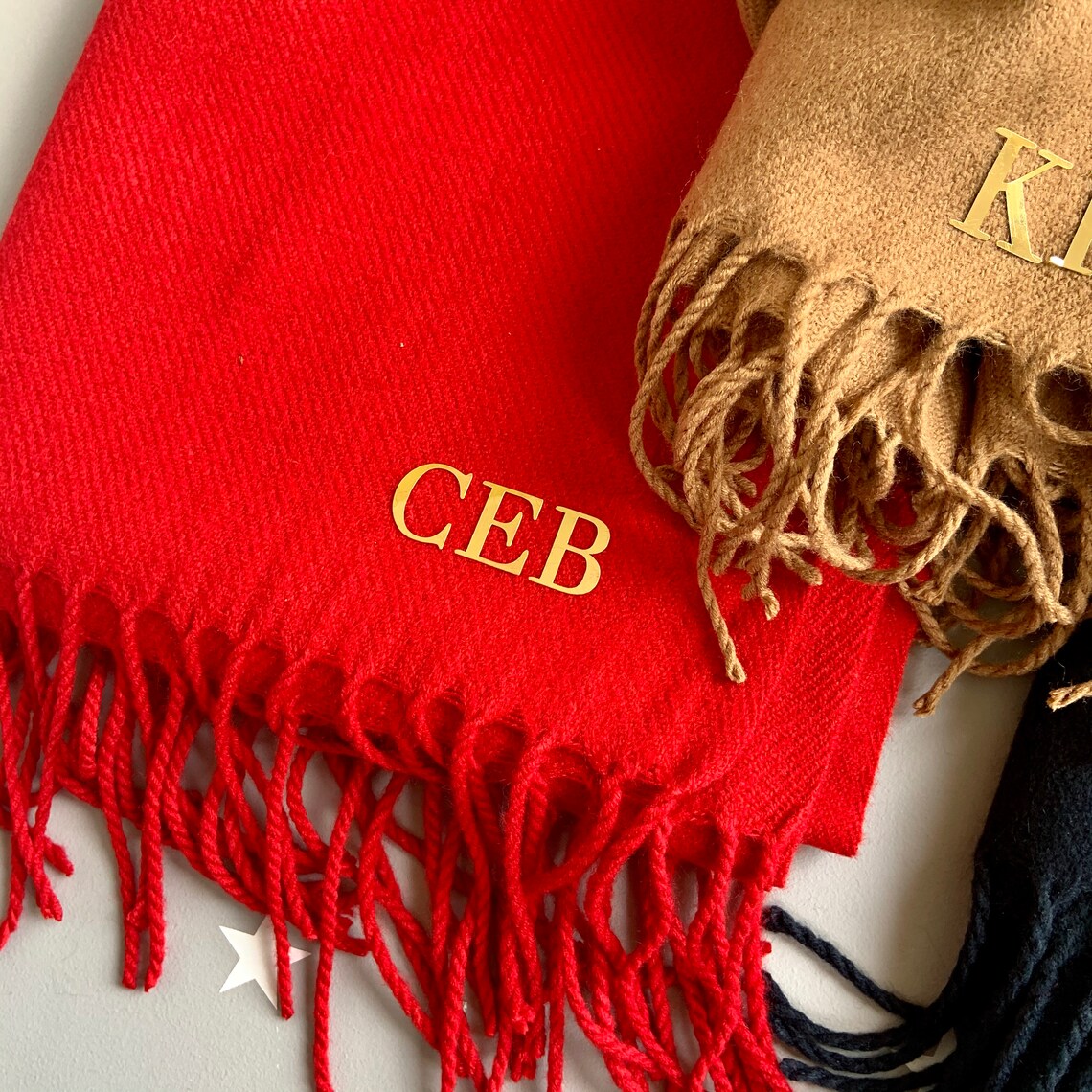 Initia Scarf Custom Scarf Woolly Scarf Name Scarf Personalised Etsy UK
