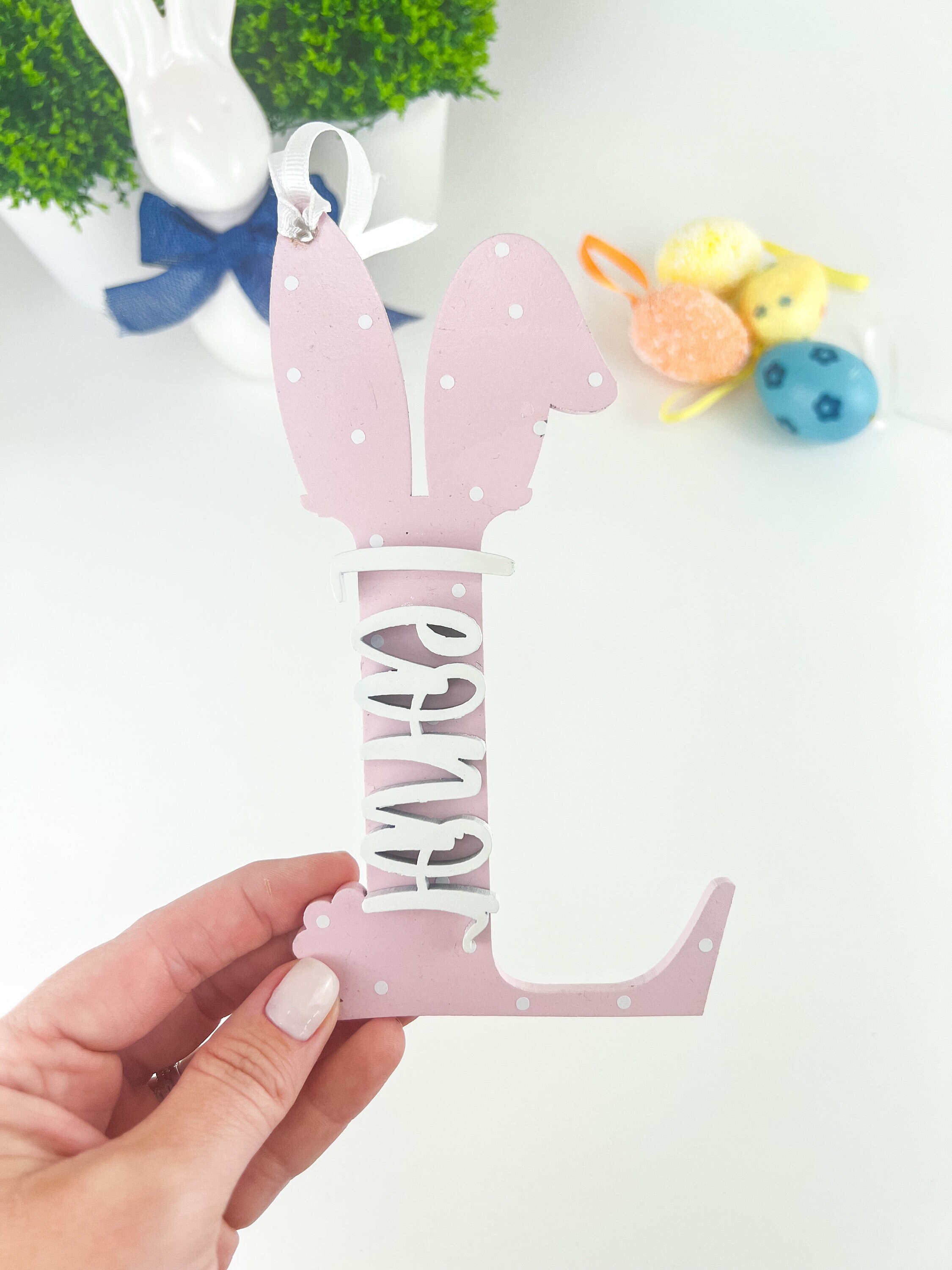 Wooden Easter Bunny Wall Or Shelf Art