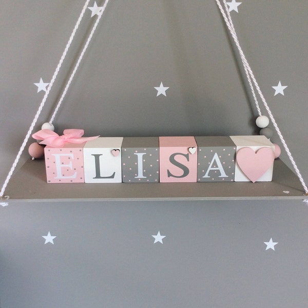 Name blocks nursery decor