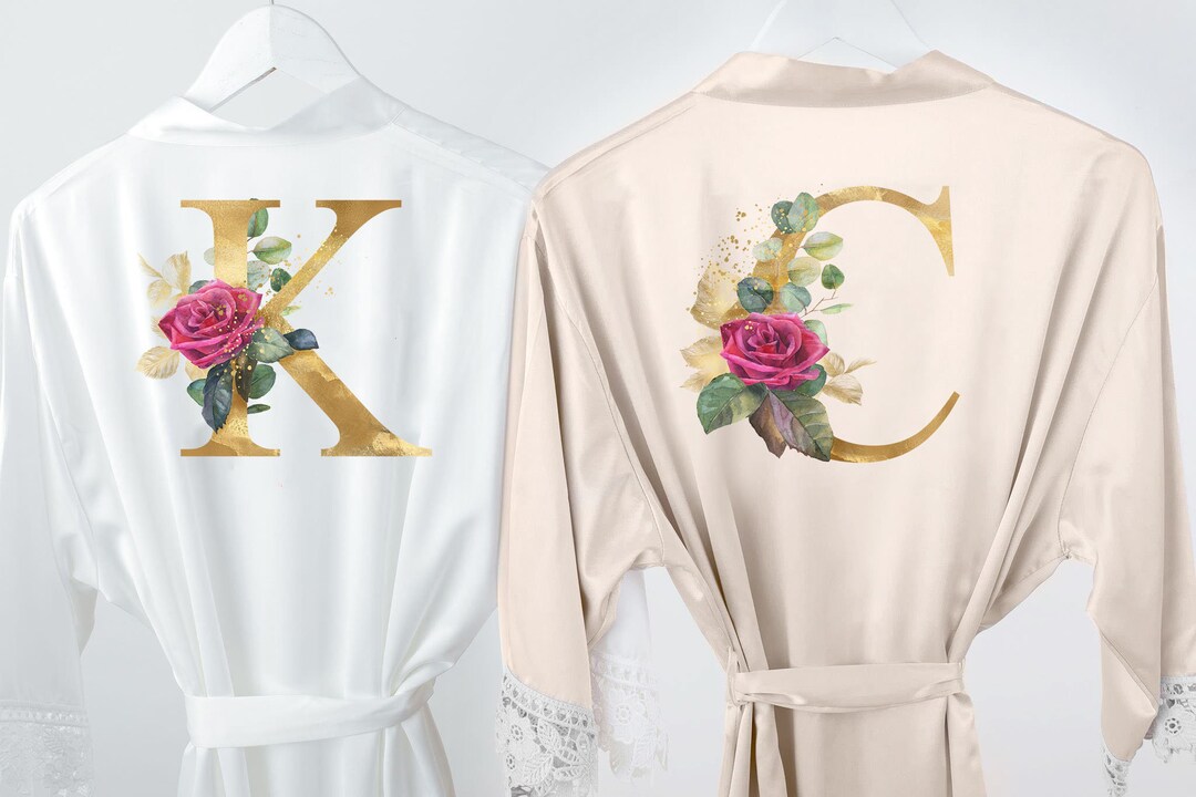 Satin Robe Initial Robe Personalised Robe Bridal Robe Satin - Etsy UK