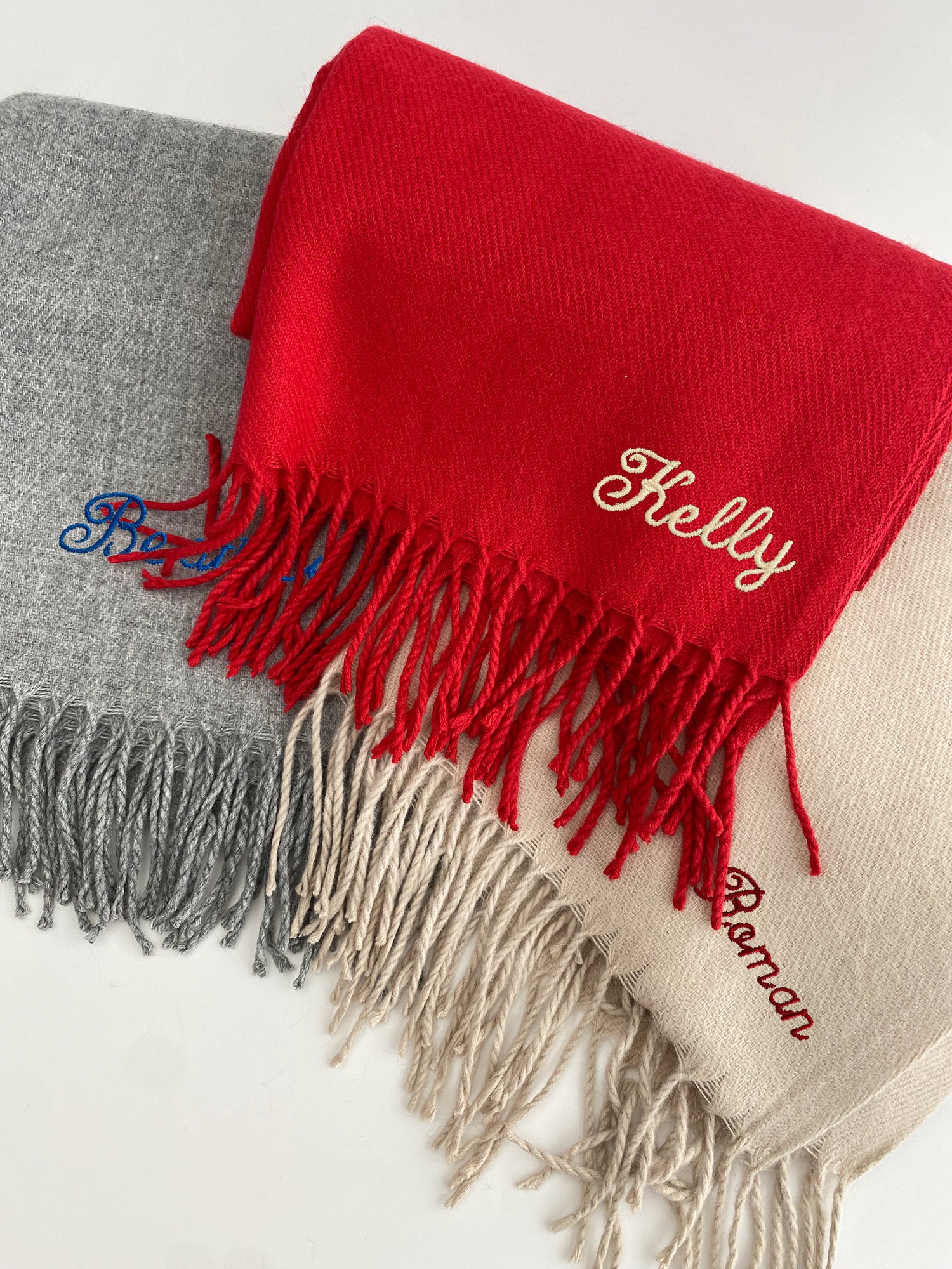 Monogram Scarf Personalized Scarf Name Scarf Winter Scarf