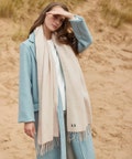 Embroidered Initial scarf embroidery custom scarf woolly scarf name scarf personalised scarf scarf with name product logo