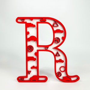 football theme letter Girls name sign Boys name sign Wooden letters wall letters toy box letters car theme kids sign safari name sign image 6