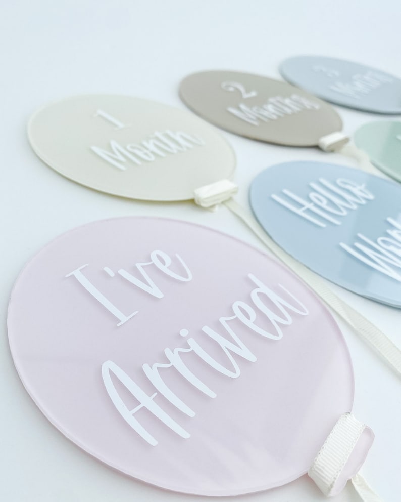 Acrylic Baby Milestone Discs: Hot Air Balloon Photo Prop - Etsy UK