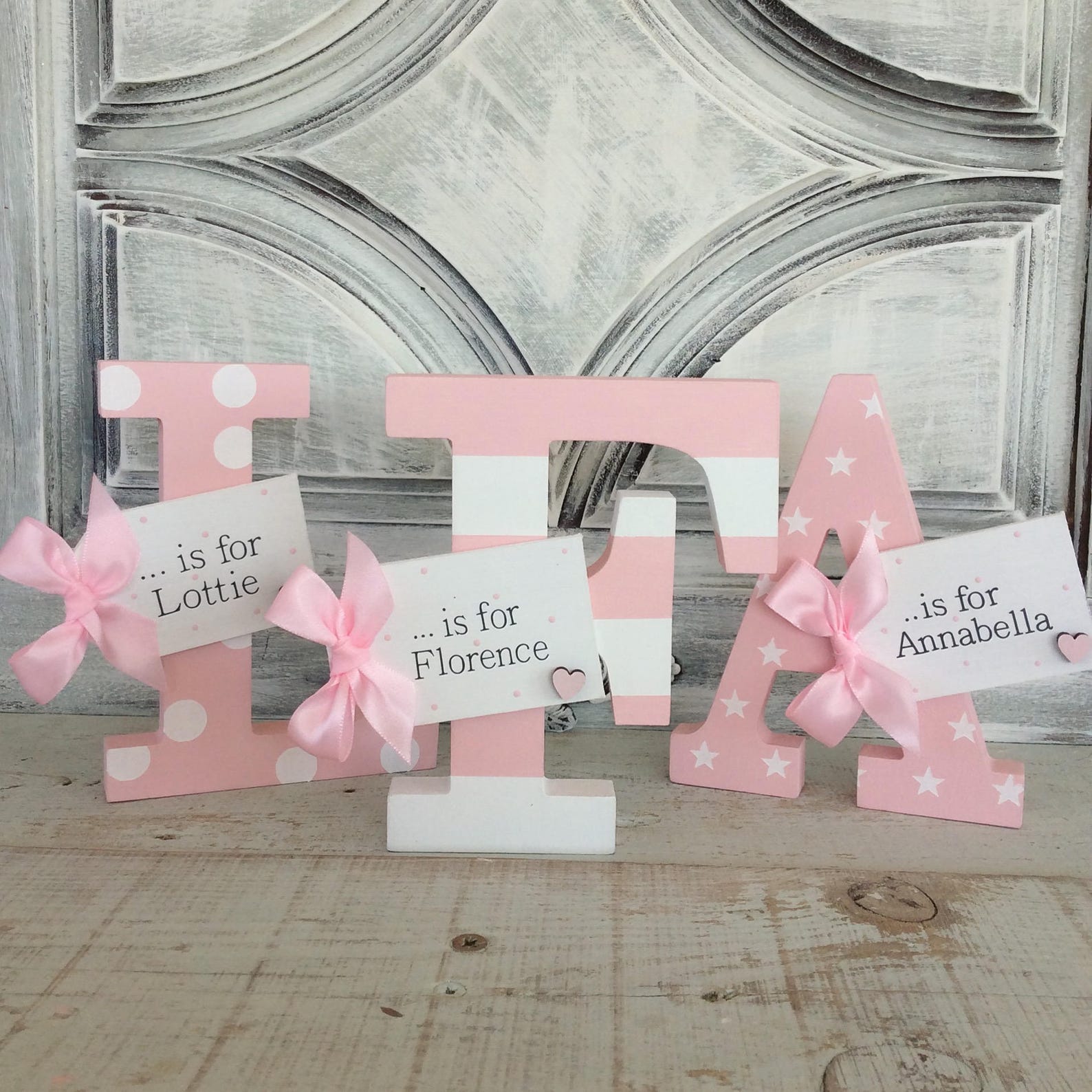 Wooden Letter Nursery Decor Wooden Name Letter Etsy