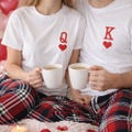 King and Queen Matching Pajamas: Valentine's Day Couple Gift product logo