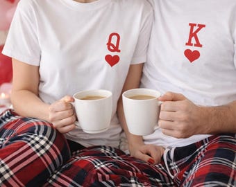 King and Queen Matching Pajamas: Valentine's Day Couple Gift