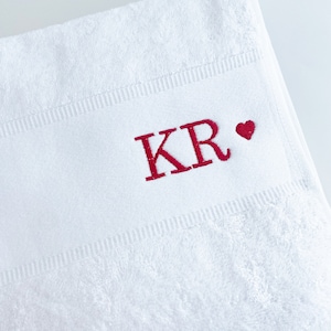 Personalized bath towel, embroidered towel, monogrammed bath towel, towel with name, embroidered hand towel, matching towels, custom towel image 5