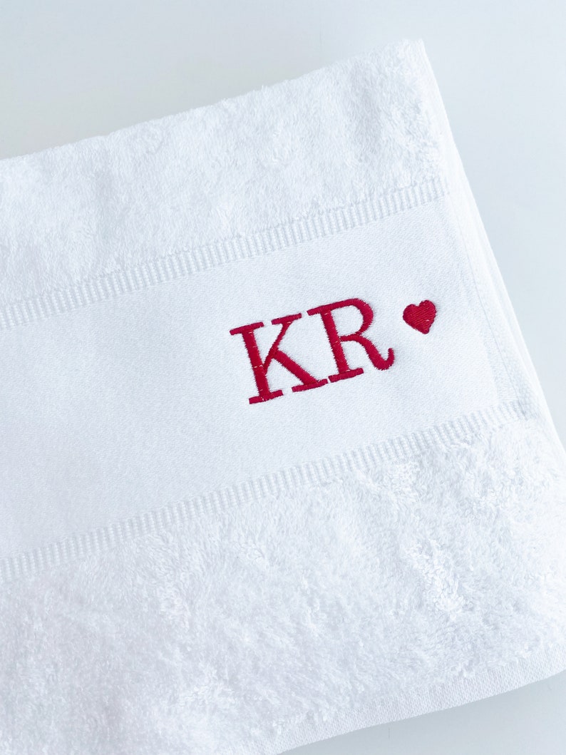 Personalized bath towel, embroidered towel, monogrammed bath towel, towel with name, embroidered hand towel, matching towels, custom towel image 5