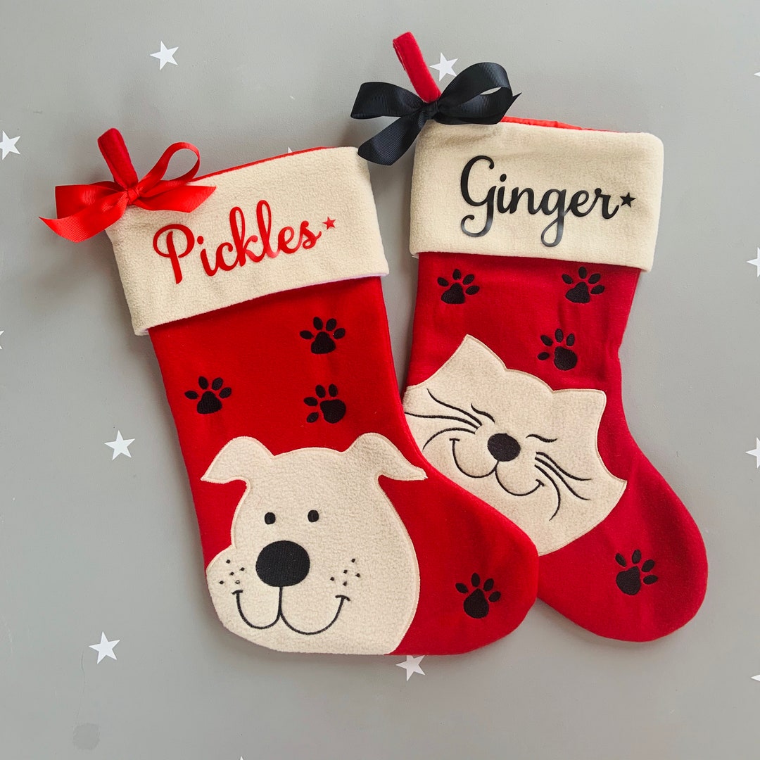 Pet Christmas Stocking Dog Christmas Stocking Cat Christmas Stocking Etsy