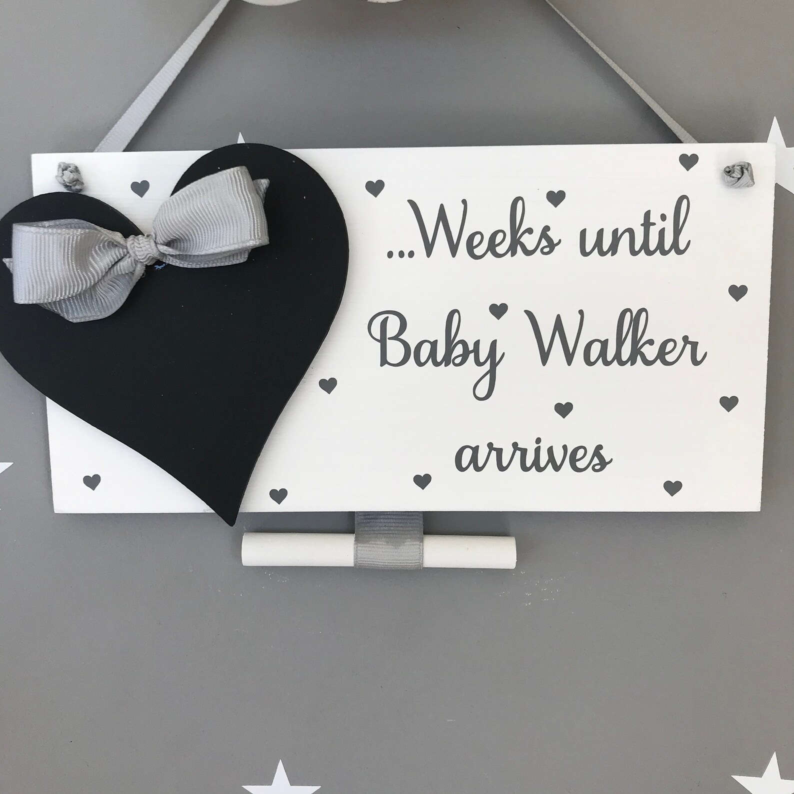 Personalised Pregnancy Countdown Board Baby Arrival Countdown Sign Baby
