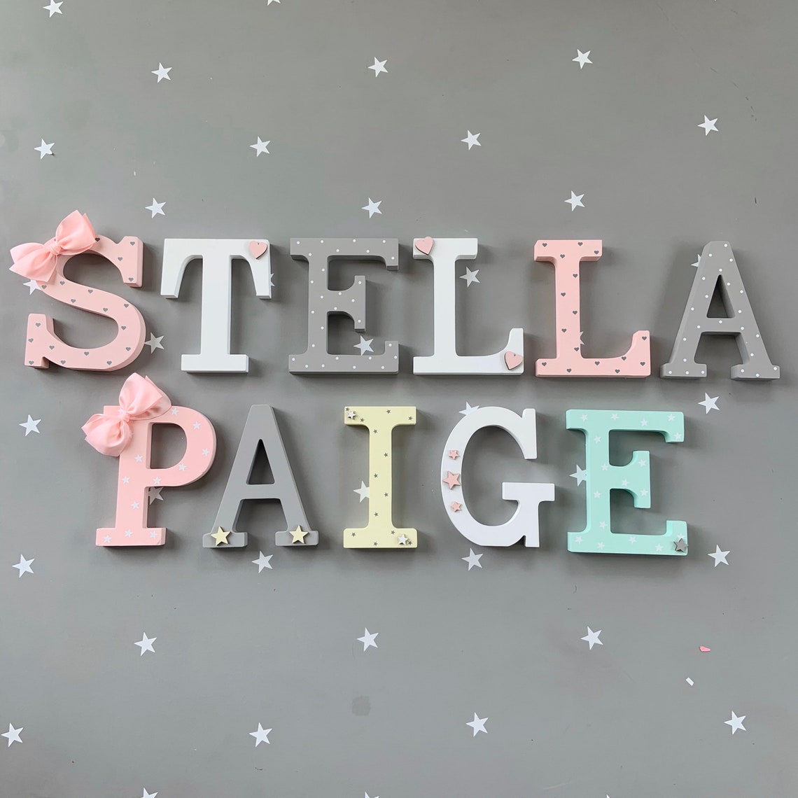 6 Inch Wooden Letters Nursery Wall Letters Wooden Name Etsy