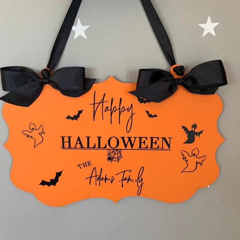 Halloween decor Halloween door sign Halloween decorations image 1