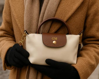 Personalised Nylon Crossbody Bag with Custom Initials