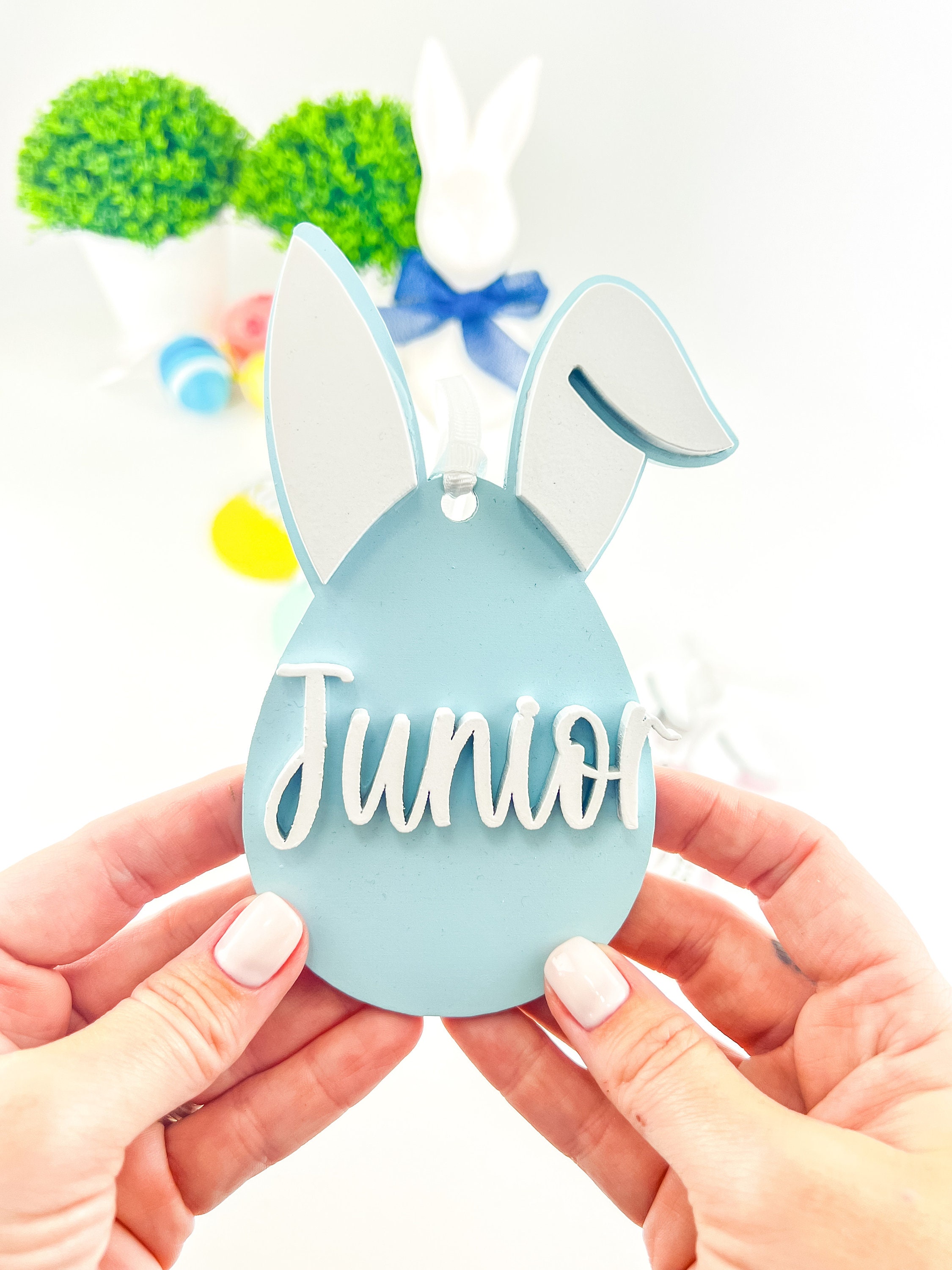 Easter egg basket, Easter bunny basket, personalised easter basket,