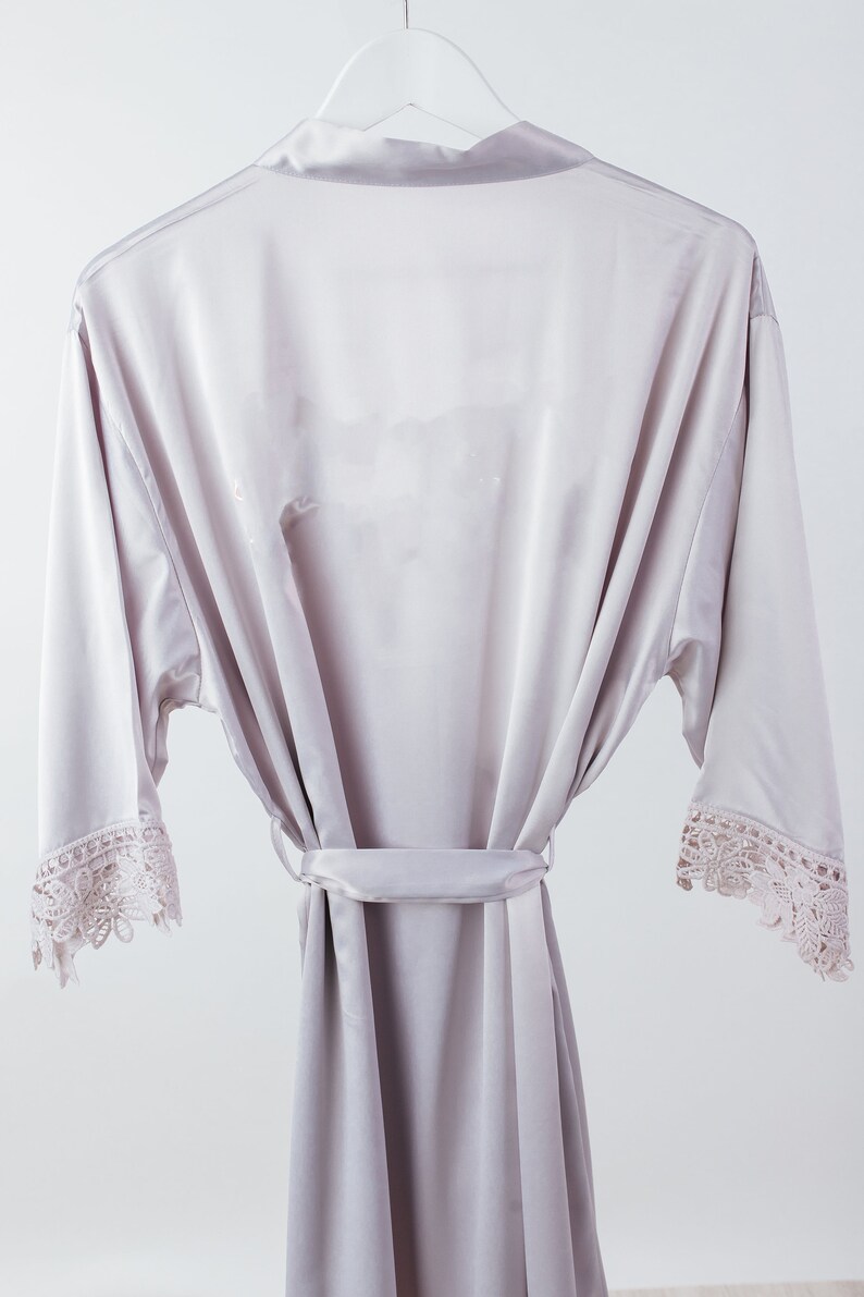 Blank bridesmaid robe plain bridal robe satin wedding robe Etsy