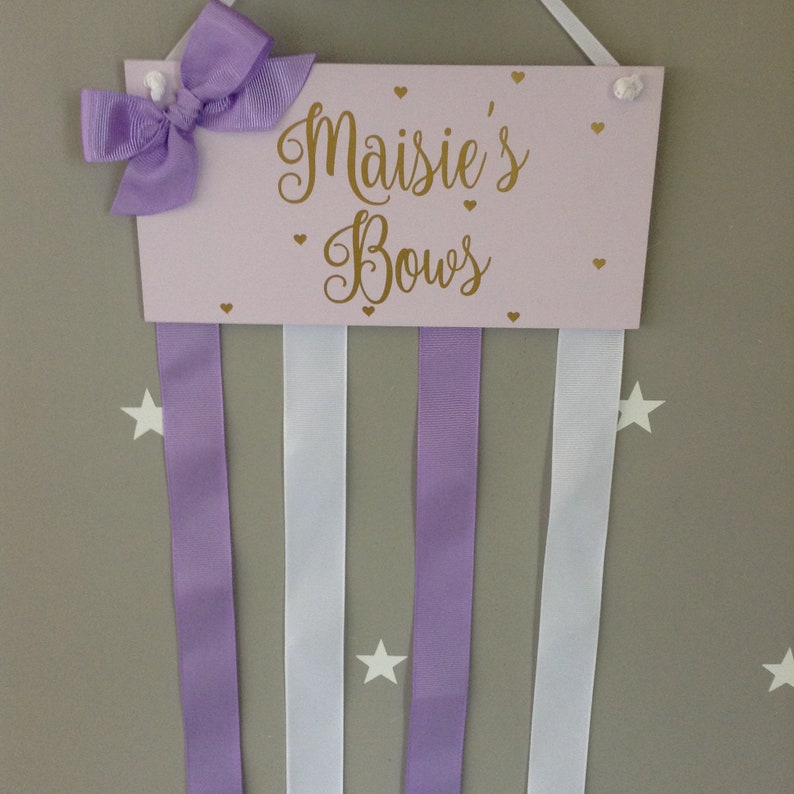 Hair bow organiser Bow organiser Hair bow holder personalised