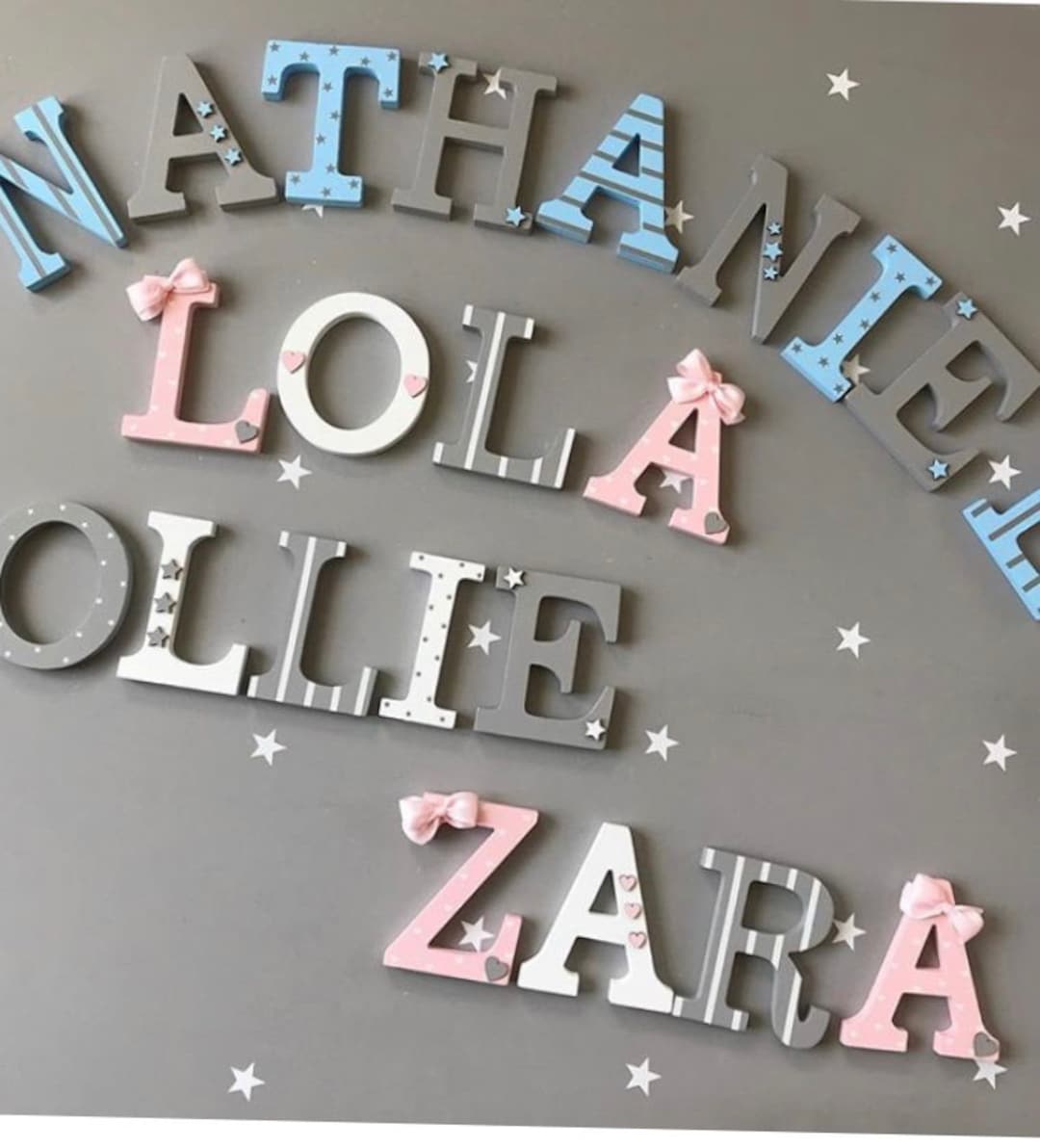 Wooden Letters for Nursery,holzbuchstaben, Wall Letters, Nursery Wall