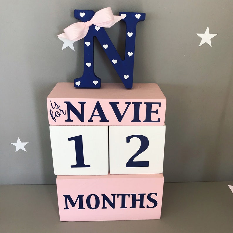 Age Blocks Baby Age Blocks Milestone Blocks Baby Month Etsy