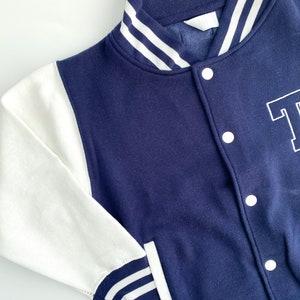 Veste de baseball pour enfant, veste letterman pour enfant, veste universitaire pour enfant, veste de style universitaire pour enfant, veste personnalisée pour enfant image 5