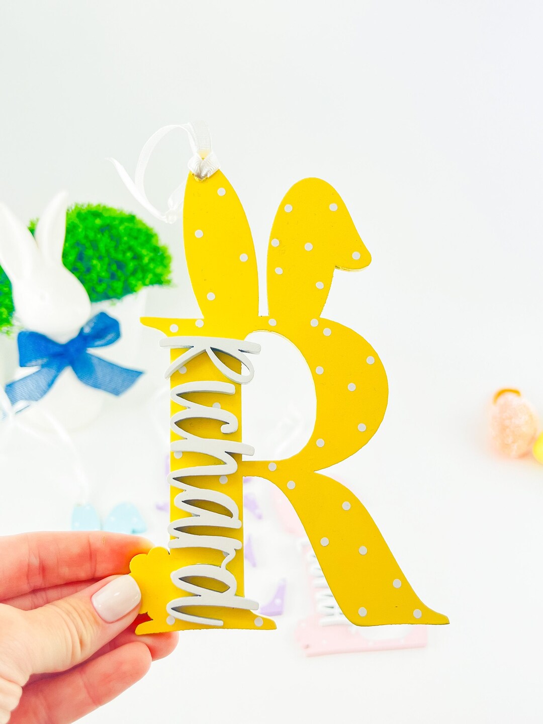 Easter Name Sign, Wooden Easter Letter, Kids Easter Name Sign, Kids