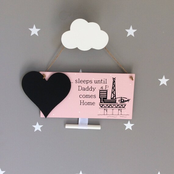 Ol Rig Countdown Plaque Tage Bis Papa Nach Hause Papa Kommt Etsy