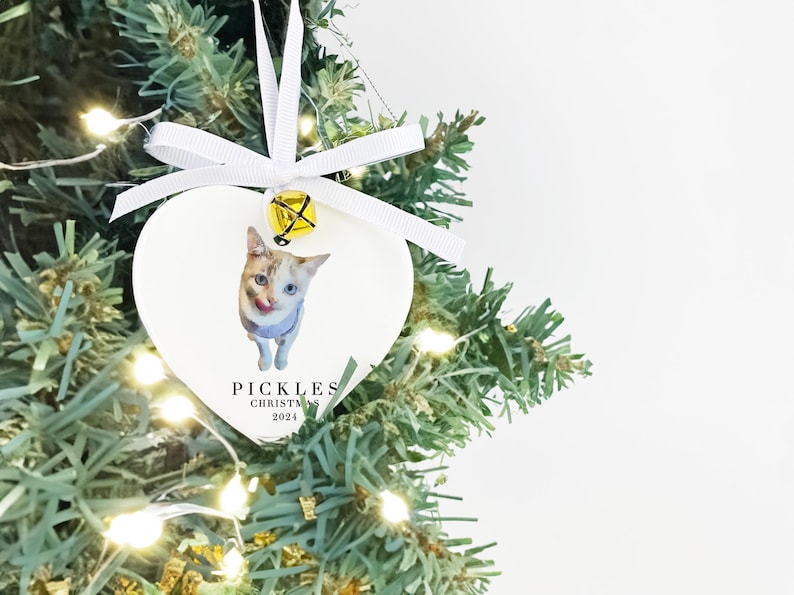 Custom Pet Ornament Watercolour Personalised Dog Portrait Dog/ Cat