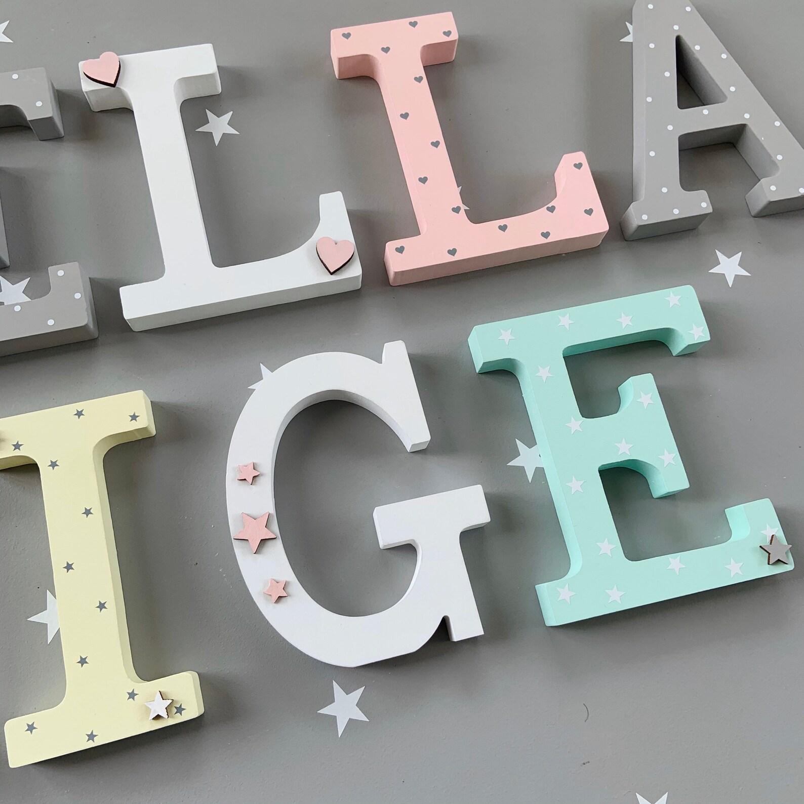6 Inch Wooden Letters Nursery Wall Letters Wooden Name Etsy