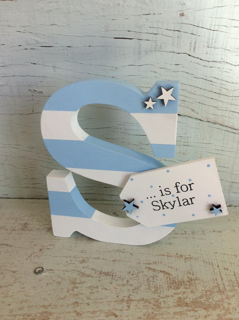 Wooden Letter Nursery Decor Wooden Name Letter Etsy