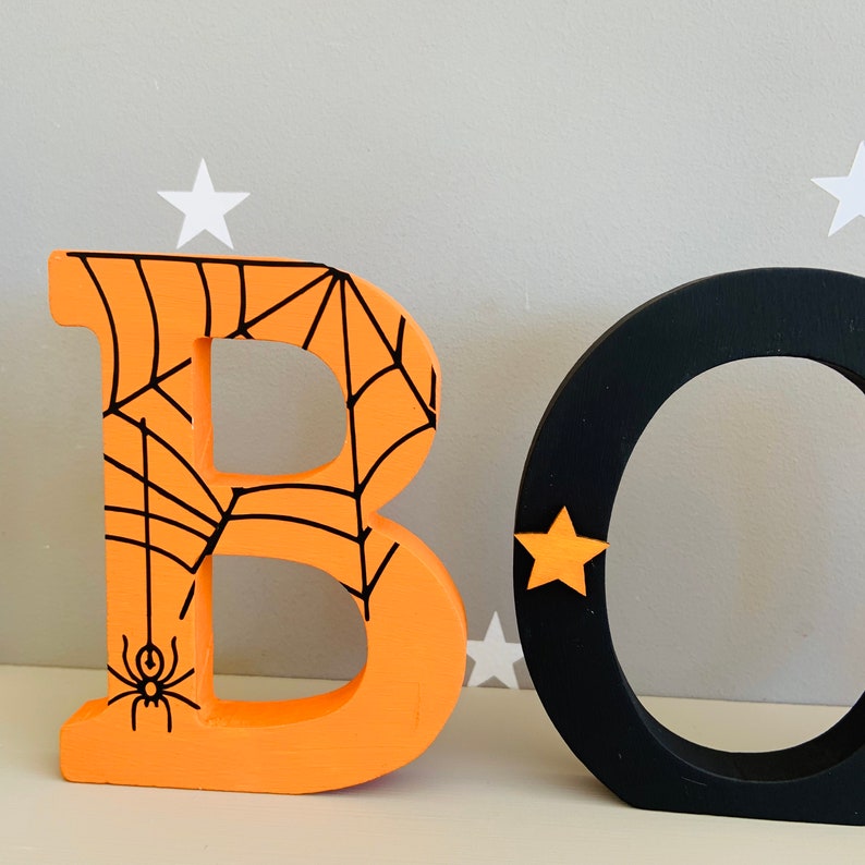 Halloween decor, halloween letters, halloween sign, halloween decorations image 2