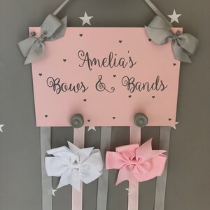 Hair bow organiser Bow organiser Hair bow holder personalised