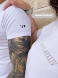 Customised embroidered Couple shirt, Roman Numerals tee shirt, Anniversary Date, Wedding Date, valentines Day Matching Couples t shirt product logo