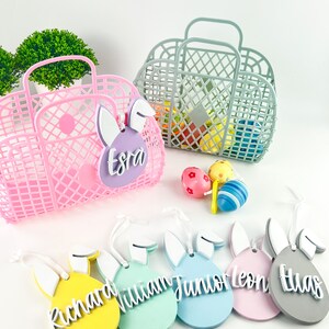 Easter egg basket, Easter bunny basket, personalised easter basket,