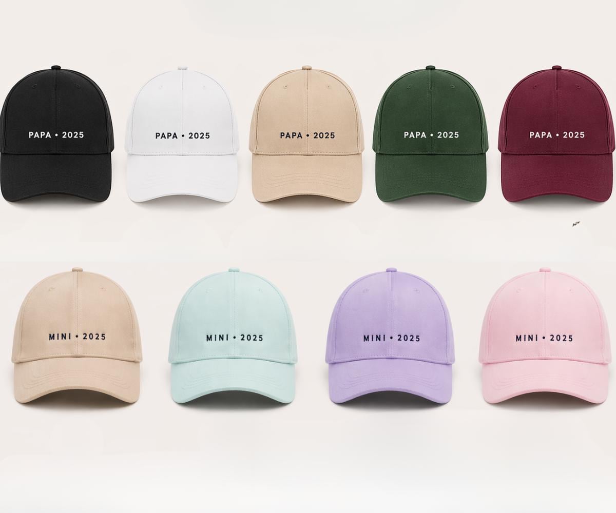 Custom Embroidered Dad and Mini Caps, Matching Family Baseball Hats - Etsy