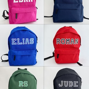 Schultüte für Kids mit Namen rote Schultasche marine Schultasche individuell Schultasche individueller Rucksack