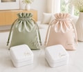 Personalized Travel Jewelry Box: Faux Leather Bridesmaid Gift