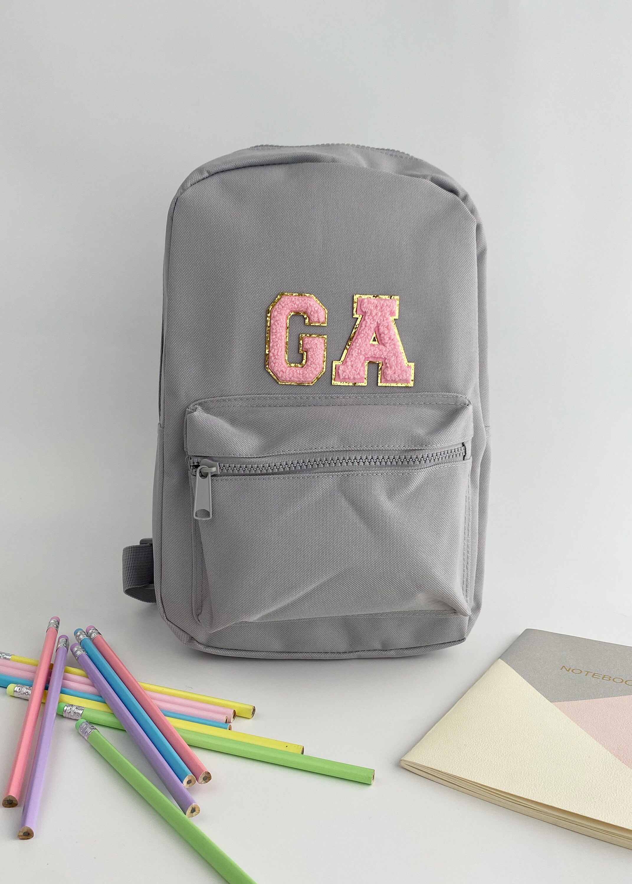 Personalized Mini Backpack: Custom Letter Initial, Kindergarten Bag ...